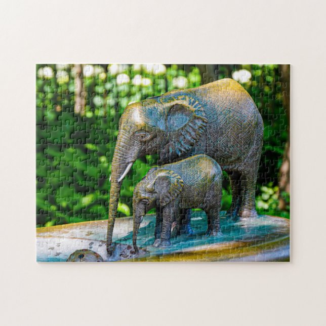 Elephant Fountain Jigsaw Puzzle (Horizontal)