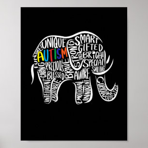Elephant für Autismus Poster