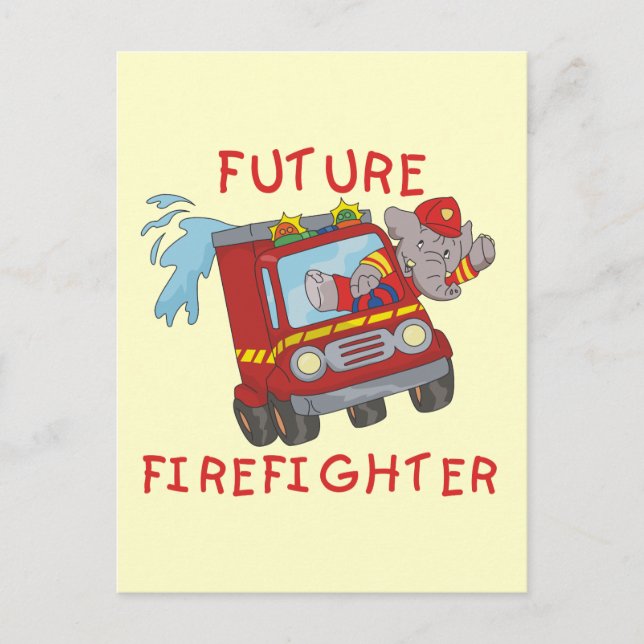 Elephant Future Firefighter Tshirts und Geschenke Postkarte (Vorderseite)