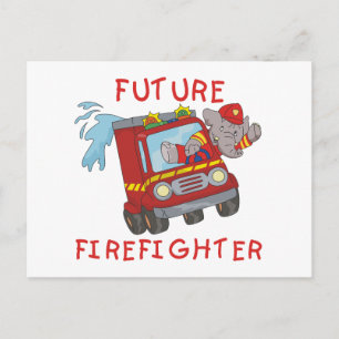 Elephant Future Firefighter Tshirts und Geschenke Postkarte