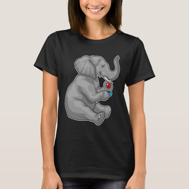 Elephant Gamer Controller T-Shirt (Vorderseite)