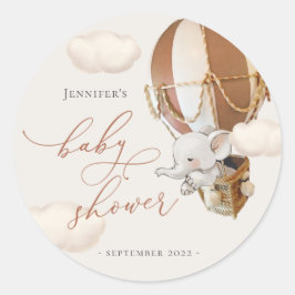 Elephant Gefallen Tags! Babyparty Runder Aufkleber