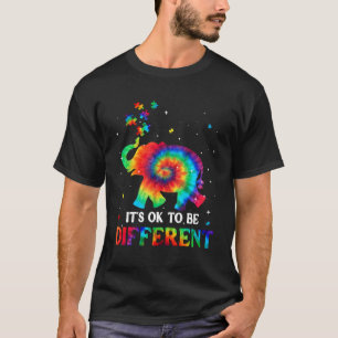 Elephant Gefärbte Krawatte Itu2019s Ok to be Diffe T-Shirt
