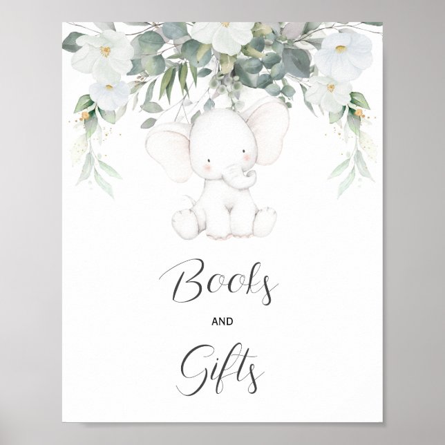 Elephant Gender Neutral Books and Gifts Poster (Vorne)