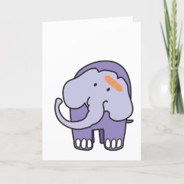 Elephant Get Well Card Karte