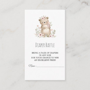 Elephant Girl Baby Duwer Diaper Raffekarte Begleitkarte