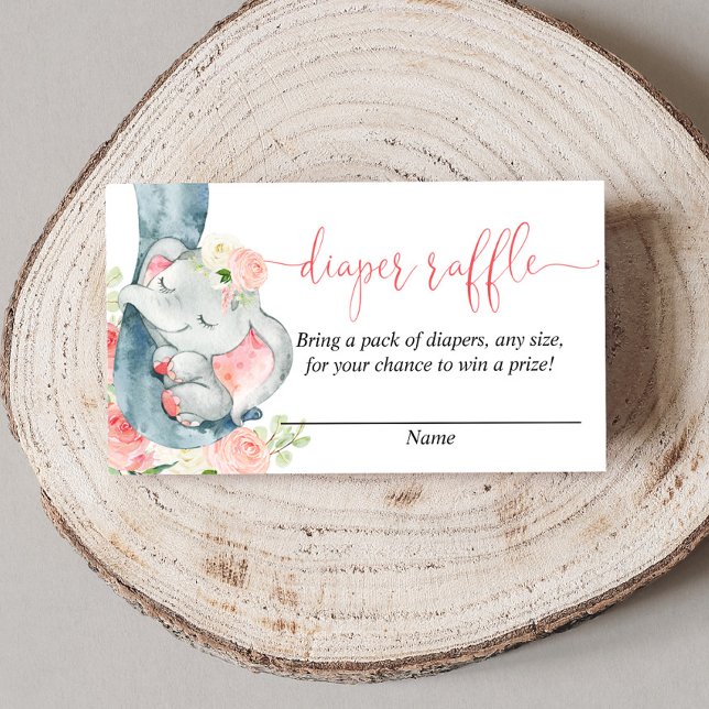 Elephant Girl Duschdiapkarten Begleitkarte (Von Creator hochgeladen)