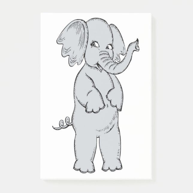 ELEPHANT GIRL POST-IT KLEBEZETTEL (Vorderseite)