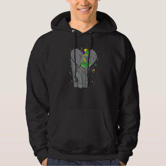 Elephant Glasses Niedlich Mardi Gras Animal Hoodie