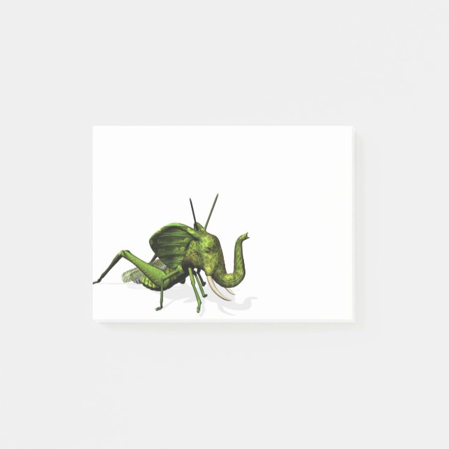 Elephant Grasshopper Crossbreed Post-it Klebezettel (Vorderseite)