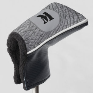 Elephant graue Hautmuster monogramm anpassbar Golf Headcover
