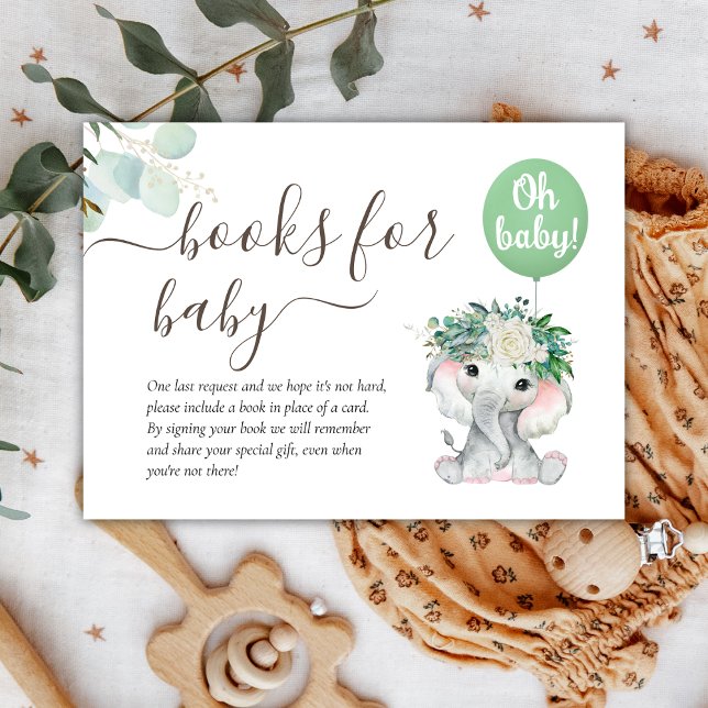 Elephant Green Balloon Grünbücher für Baby Begleitkarte (Von Creator hochgeladen)