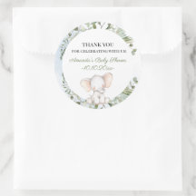 Elephant Greenery Boy Baby Shower