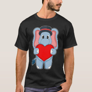 Elephant Groom Heart Wedding T-Shirt