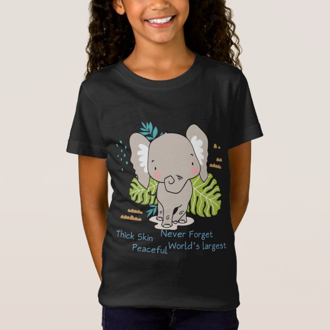 Elephant - Großes Tier - Bildung T-Shirt (Vorderseite)