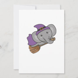 Elephant Halloween Hexenkind Hexenkostüm Feiertagskarte