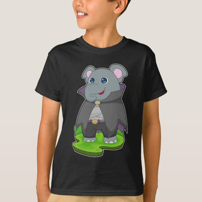 Elephant Halloween Vampire T-Shirt (Vorderseite)