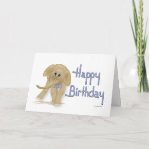 Elephant Happy Birthday Card Karte