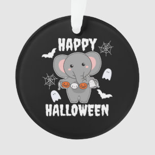 Elephant Happy Halloween Pumpkin Bat Kostüm Ornament