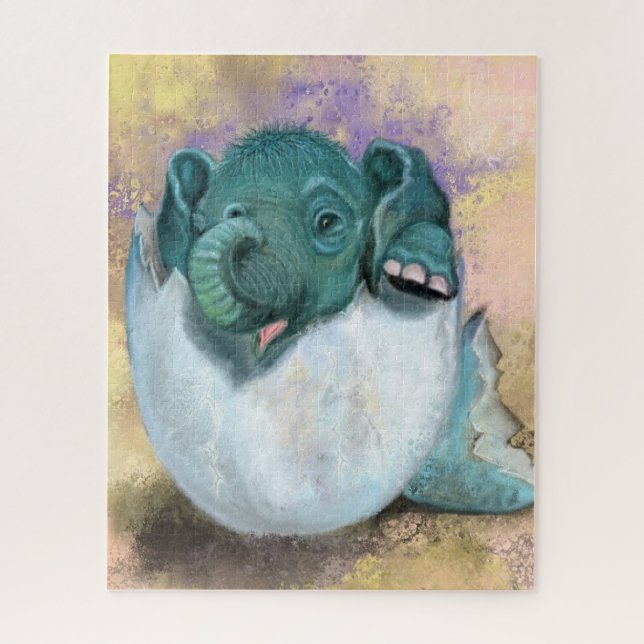 Elephant Hatching from Egg Jigsaw Puzzle (Vertikal)