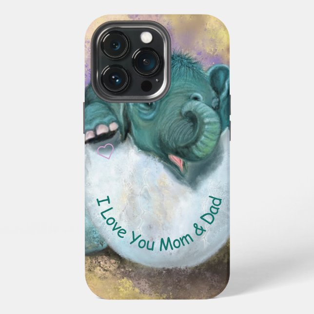 Elephant Hatching Funny iPhone Case - Benutzerdefi Hülle (Hinten)