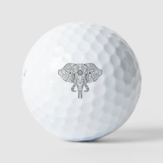 Elephant Head Doodle Sketch Golfball