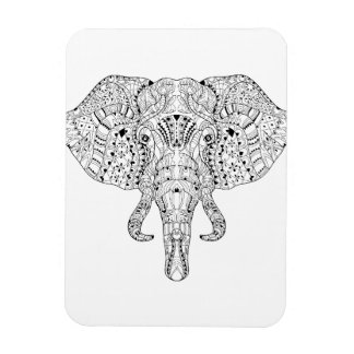 Elephant Head Doodle Sketch Magnet