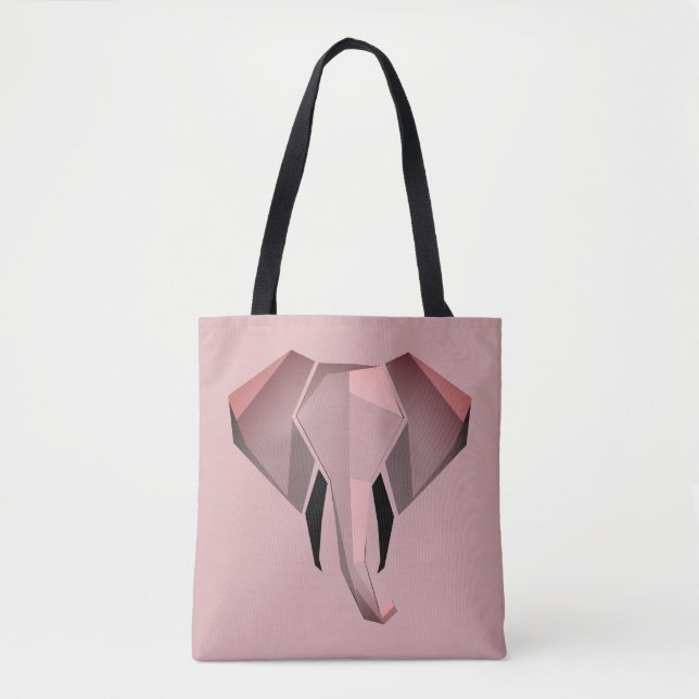 Elephant Head mit einfachen Formen Geometrien (Vorderseite)