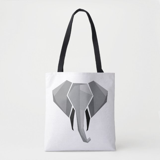 Elephant Head mit einfachen Formen Geometrien (Vorderseite)