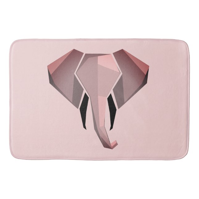 Elephant Head mit einfachen Formen Geometrien Badematte (Vorderseite)