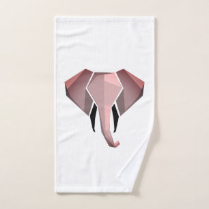 Elephant Head mit einfachen Formen Geometrien Badhandtuch Set
