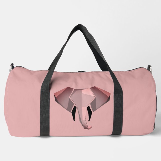 Elephant Head mit einfachen Formen Geometrien Duffle Bag (Vorderseite)
