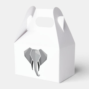 Elephant Head mit einfachen Formen Geometrien Geschenkschachtel