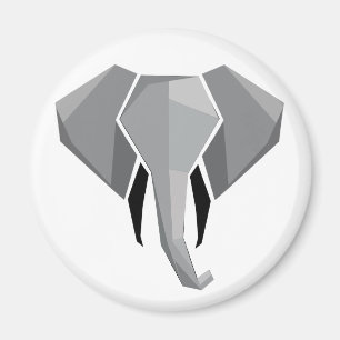 Elephant Head mit einfachen Formen Geometrien Magnet