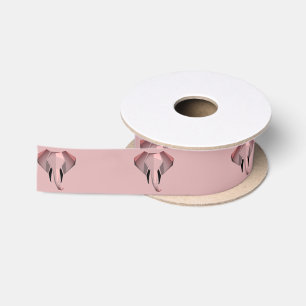 Elephant Head mit einfachen Formen Geometrien Satinband