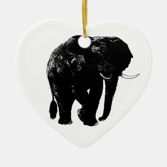 Elephant Heart Keramik Ornament (Vorne)