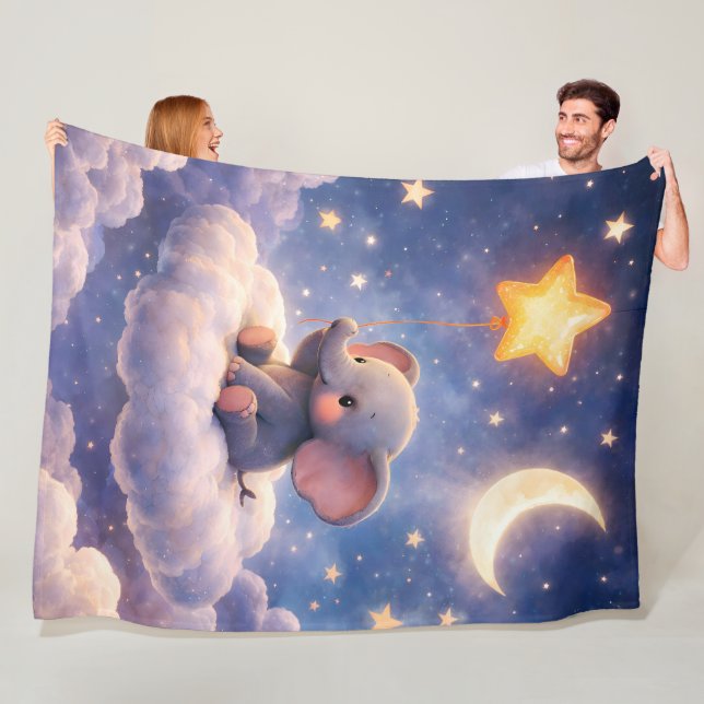 elephant heart large blanke fleecedecke (Beispiel)