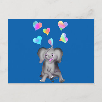 Elephant Hearts von der glücklichen Juul-Gesellsch Postkarte