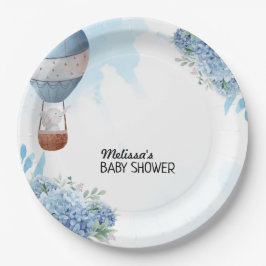 Elephant Heißluftballon Blue Hydrangea Custom Pappteller