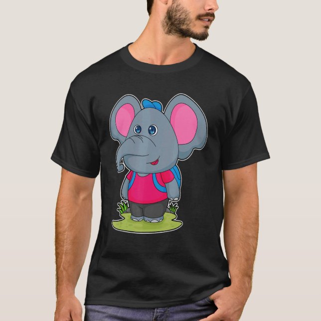 Elephant Hiker Backpack T-Shirt (Vorderseite)