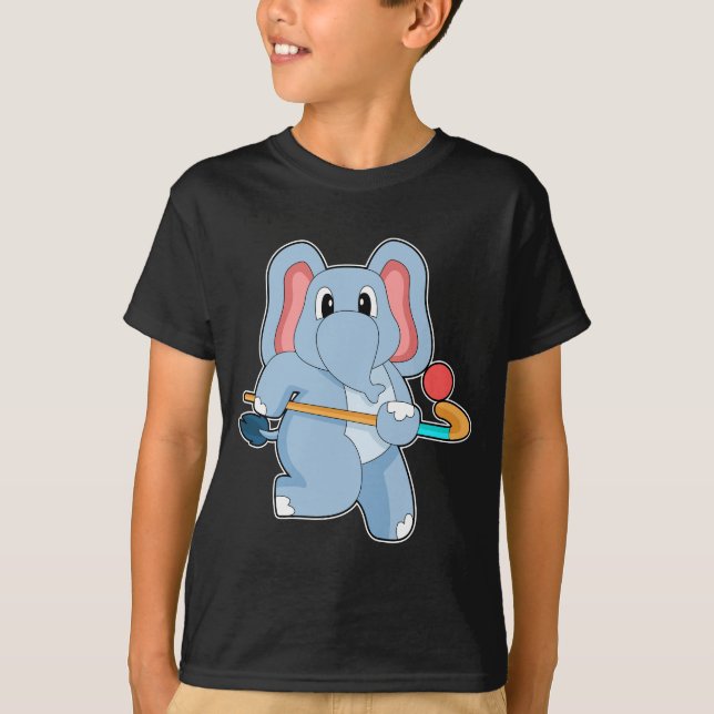 Elephant Hockey Hockey-Stab T-Shirt (Vorderseite)