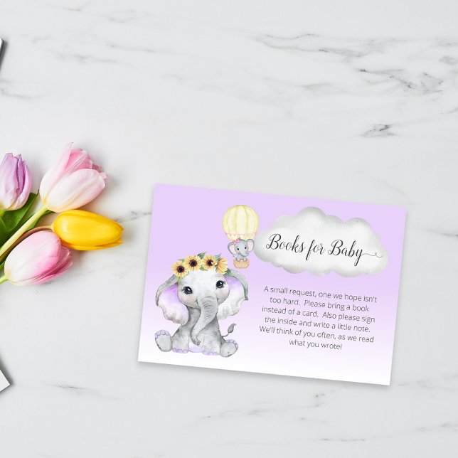 Elephant Hot Air Ballon Bücher für Baby Lila Begleitkarte (Von Creator hochgeladen)