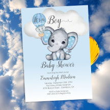 Elephant Hot Air Ballon Es ist eine Baby-Dusche