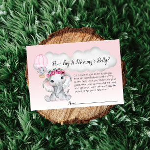 Elephant Hot Air Ballon Mama Bly Size Baby Begleitkarte