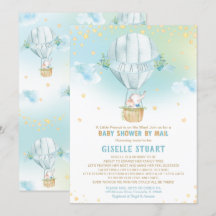 Elephant Hot Air Balloon Baby Shower by Mail Boy