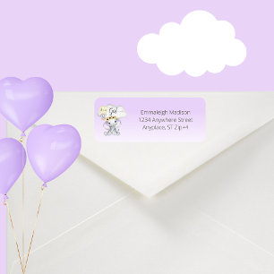 Elephant HotAir Balloon Baby Shower Rücksendeadres