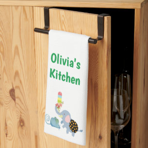 Elephant Ice Cream Floral Maus Küche Handtuch