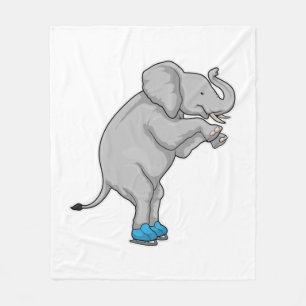 Elephant Ice Skaten Ice Skate Fleecedecke