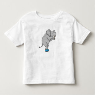 Elephant Ice Skaten Ice Skate Kleinkind T-shirt