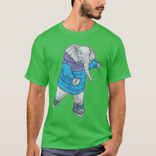 Elephant Ice Skaten Ice Skate T-Shirt
